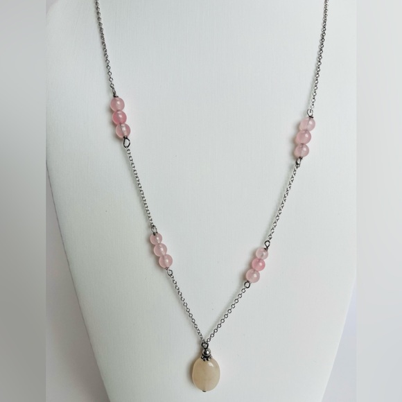 Giani Bernini Rose Quartz Bead 18" Pendant Necklace - Picture 2 of 5